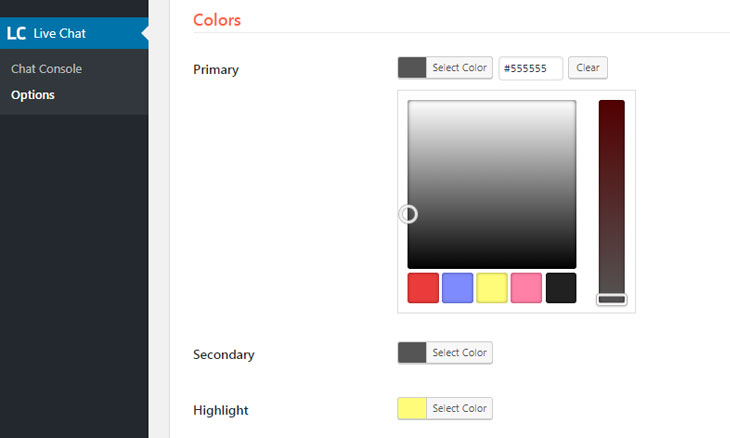 live-chat-change-color