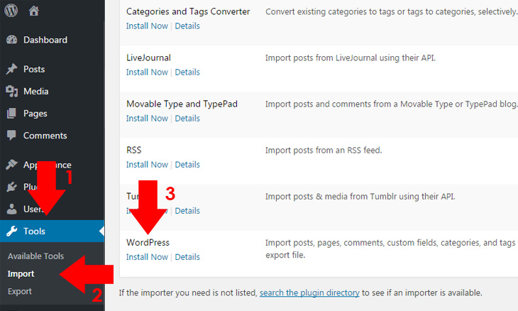 Wordpress Import Tools