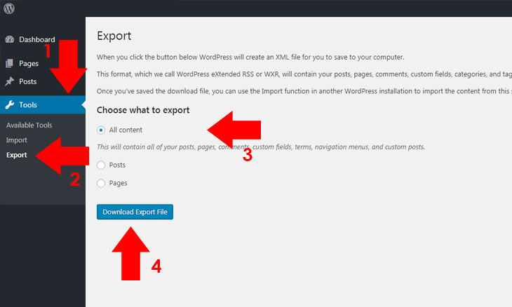 export-import-xml-contents